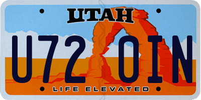 UT license plate U720IN
