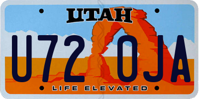 UT license plate U720JA