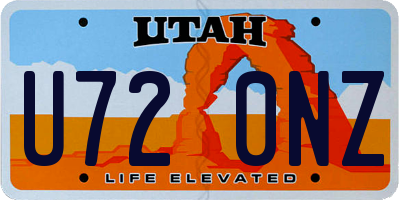 UT license plate U720NZ