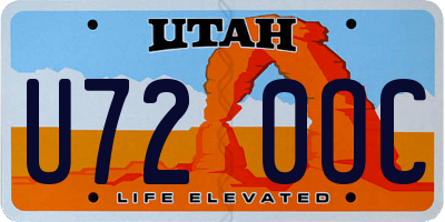 UT license plate U720OC