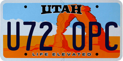 UT license plate U720PC