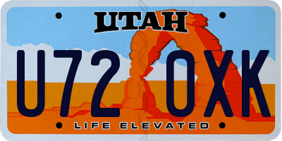 UT license plate U720XK