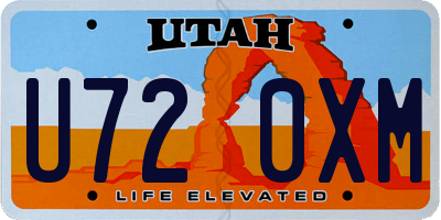 UT license plate U720XM