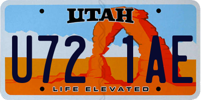 UT license plate U721AE