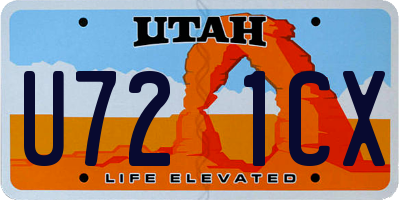 UT license plate U721CX