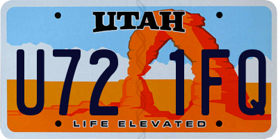 UT license plate U721FQ