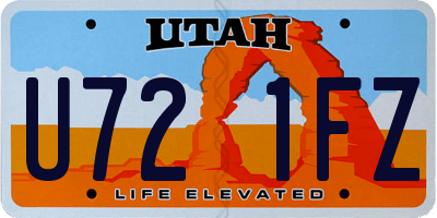 UT license plate U721FZ