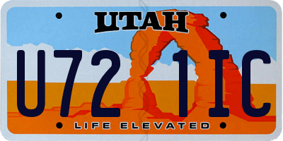 UT license plate U721IC