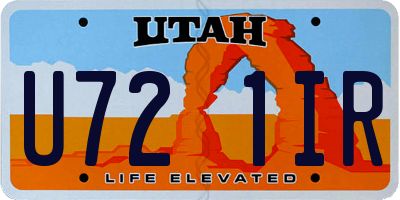 UT license plate U721IR