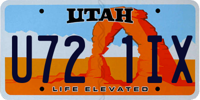 UT license plate U721IX