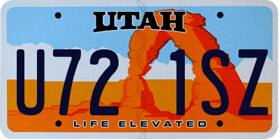UT license plate U721SZ