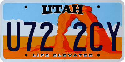 UT license plate U722CY