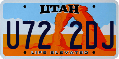 UT license plate U722DJ