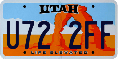 UT license plate U722FF