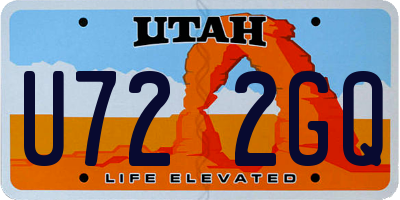 UT license plate U722GQ