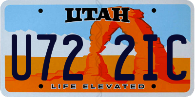 UT license plate U722IC