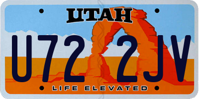 UT license plate U722JV
