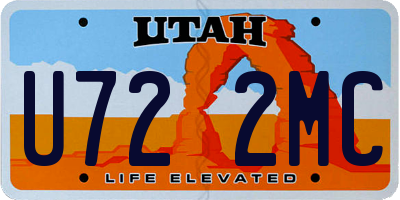UT license plate U722MC