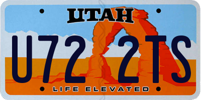 UT license plate U722TS