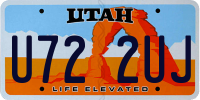 UT license plate U722UJ