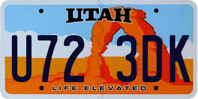 UT license plate U723DK