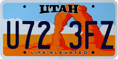 UT license plate U723FZ