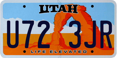 UT license plate U723JR
