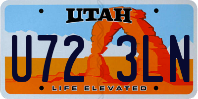 UT license plate U723LN