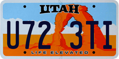 UT license plate U723TI