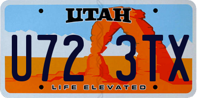 UT license plate U723TX