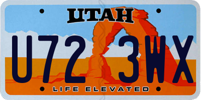 UT license plate U723WX