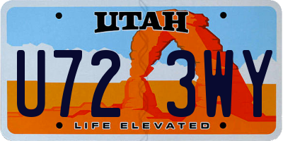 UT license plate U723WY