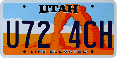 UT license plate U724CH