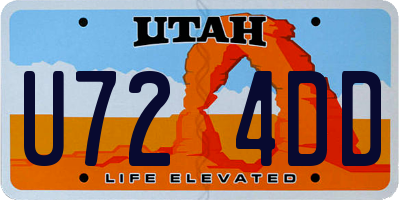 UT license plate U724DD