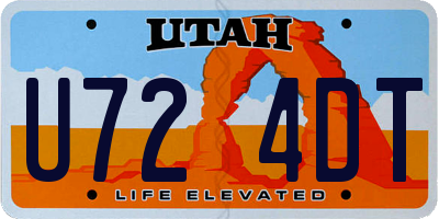 UT license plate U724DT