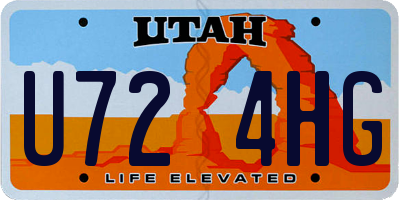 UT license plate U724HG