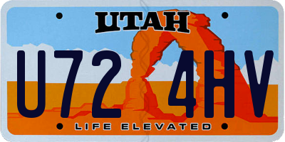 UT license plate U724HV