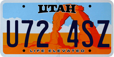 UT license plate U724SZ