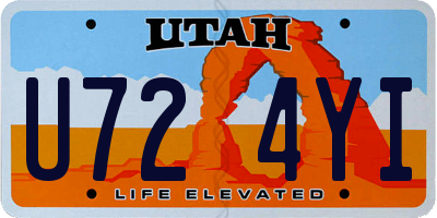UT license plate U724YI