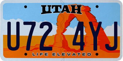 UT license plate U724YJ