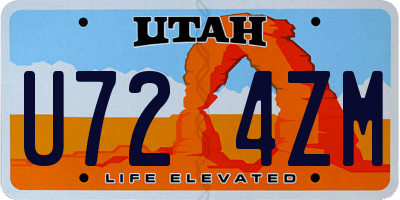 UT license plate U724ZM
