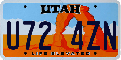 UT license plate U724ZN