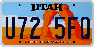 UT license plate U725FQ
