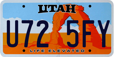 UT license plate U725FY