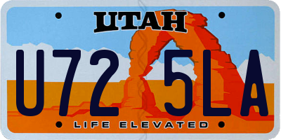 UT license plate U725LA