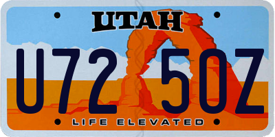 UT license plate U725OZ