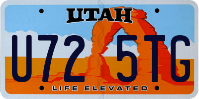 UT license plate U725TG