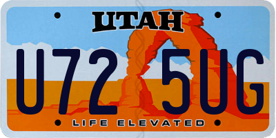 UT license plate U725UG