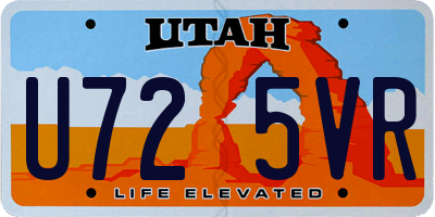UT license plate U725VR