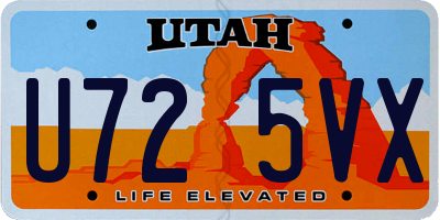 UT license plate U725VX